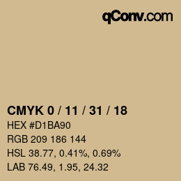Color code: CMYK 0 / 11 / 31 / 18 | qconv.com