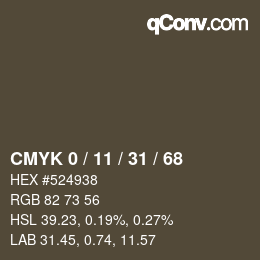 Color code: CMYK 0 / 11 / 31 / 68 | qconv.com