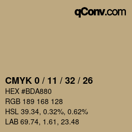 Color code: CMYK 0 / 11 / 32 / 26 | qconv.com