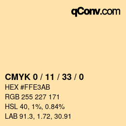 Color code: CMYK 0 / 11 / 33 / 0 | qconv.com