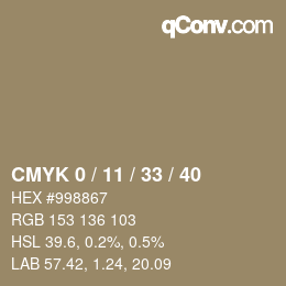 Color code: CMYK 0 / 11 / 33 / 40 | qconv.com