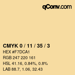 Color code: CMYK 0 / 11 / 35 / 3 | qconv.com