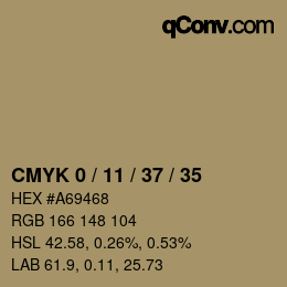 Color code: CMYK 0 / 11 / 37 / 35 | qconv.com