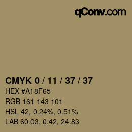 カラーコード: CMYK 0 / 11 / 37 / 37 | qconv.com