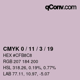 Color code: CMYK 0 / 11 / 3 / 19 | qconv.com