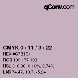 Color code: CMYK 0 / 11 / 3 / 22 | qconv.com