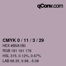 Color code: CMYK 0 / 11 / 3 / 29 | qconv.com