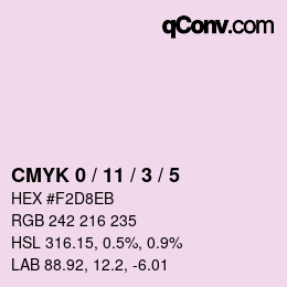 Color code: CMYK 0 / 11 / 3 / 5 | qconv.com