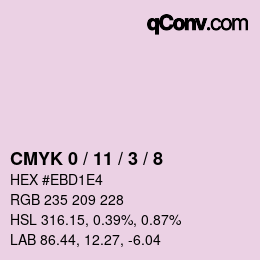 Color code: CMYK 0 / 11 / 3 / 8 | qconv.com