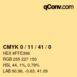 Color code: CMYK 0 / 11 / 41 / 0 | qconv.com