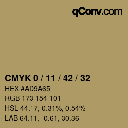 Color code: CMYK 0 / 11 / 42 / 32 | qconv.com