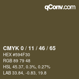 Color code: CMYK 0 / 11 / 46 / 65 | qconv.com