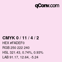 Color code: CMYK 0 / 11 / 4 / 2 | qconv.com