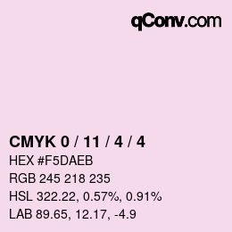 Color code: CMYK 0 / 11 / 4 / 4 | qconv.com