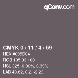 Color code: CMYK 0 / 11 / 4 / 59 | qconv.com