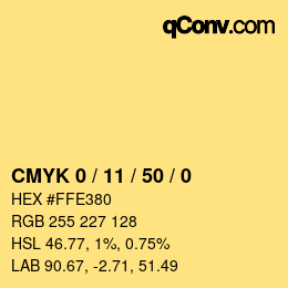 Color code: CMYK 0 / 11 / 50 / 0 | qconv.com