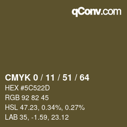 颜色代码: CMYK 0 / 11 / 51 / 64 | qconv.com