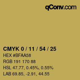 Color code: CMYK 0 / 11 / 54 / 25 | qconv.com