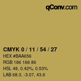 颜色代码: CMYK 0 / 11 / 54 / 27 | qconv.com