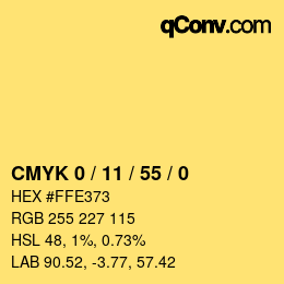 Color code: CMYK 0 / 11 / 55 / 0 | qconv.com