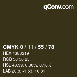 カラーコード: CMYK 0 / 11 / 55 / 78 | qconv.com