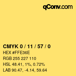 Color code: CMYK 0 / 11 / 57 / 0 | qconv.com