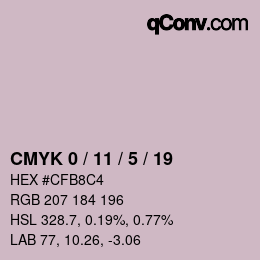 Color code: CMYK 0 / 11 / 5 / 19 | qconv.com
