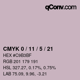 Color code: CMYK 0 / 11 / 5 / 21 | qconv.com