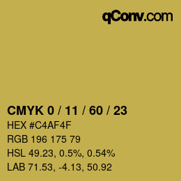Color code: CMYK 0 / 11 / 60 / 23 | qconv.com