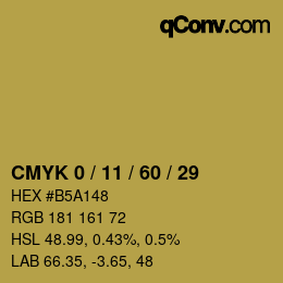 Color code: CMYK 0 / 11 / 60 / 29 | qconv.com