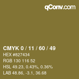 Color code: CMYK 0 / 11 / 60 / 49 | qconv.com