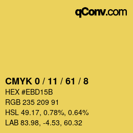 Color code: CMYK 0 / 11 / 61 / 8 | qconv.com