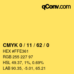 Color code: CMYK 0 / 11 / 62 / 0 | qconv.com