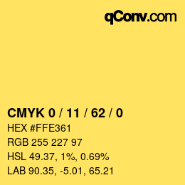 Color code: CMYK 0 / 11 / 62 / 0 | qconv.com