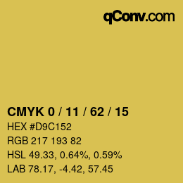 Color code: CMYK 0 / 11 / 62 / 15 | qconv.com