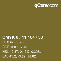 Color code: CMYK 0 / 11 / 64 / 53 | qconv.com