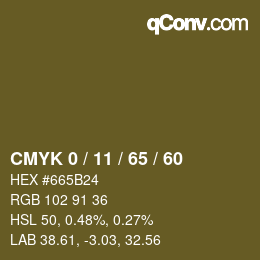 カラーコード: CMYK 0 / 11 / 65 / 60 | qconv.com
