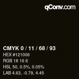 Color code: CMYK 0 / 11 / 68 / 93 | qconv.com