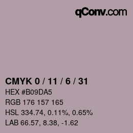 Color code: CMYK 0 / 11 / 6 / 31 | qconv.com