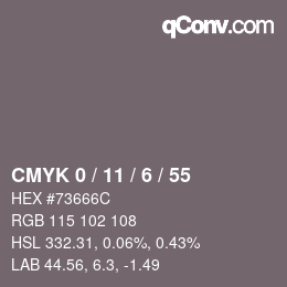 Color code: CMYK 0 / 11 / 6 / 55 | qconv.com