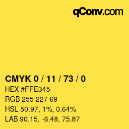 Color code: CMYK 0 / 11 / 73 / 0 | qconv.com