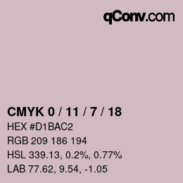 Color code: CMYK 0 / 11 / 7 / 18 | qconv.com