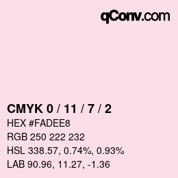 Color code: CMYK 0 / 11 / 7 / 2 | qconv.com