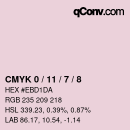 颜色代码: CMYK 0 / 11 / 7 / 8 | qconv.com