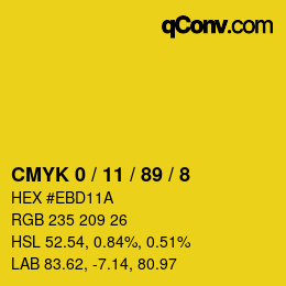 Color code: CMYK 0 / 11 / 89 / 8 | qconv.com