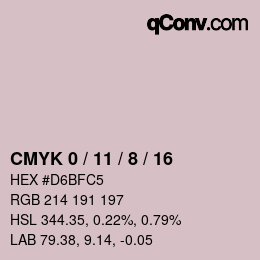 Color code: CMYK 0 / 11 / 8 / 16 | qconv.com