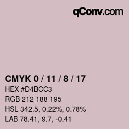 Color code: CMYK 0 / 11 / 8 / 17 | qconv.com