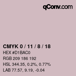 Color code: CMYK 0 / 11 / 8 / 18 | qconv.com