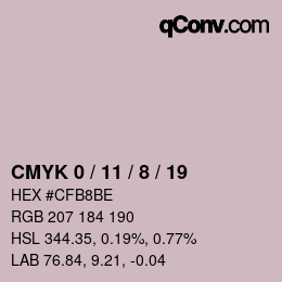 Color code: CMYK 0 / 11 / 8 / 19 | qconv.com