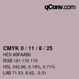 Color code: CMYK 0 / 11 / 8 / 25 | qconv.com